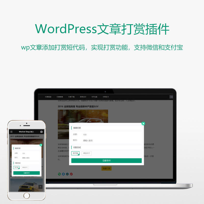 WordPress文章打赏插件